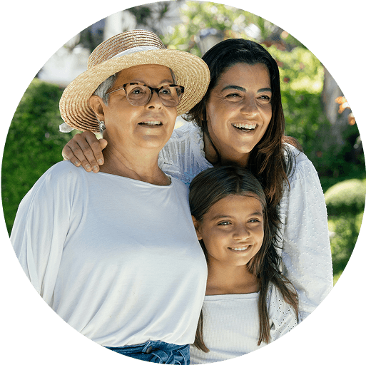 Three generations of family together